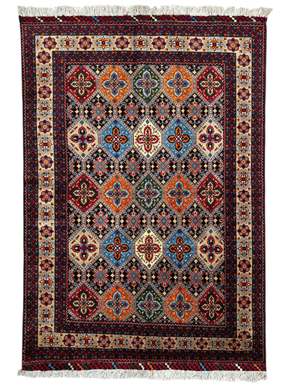Hand-Knotted Afghani Kashi Wool Rug – 4’9″  x  6’10″ - Nuvé