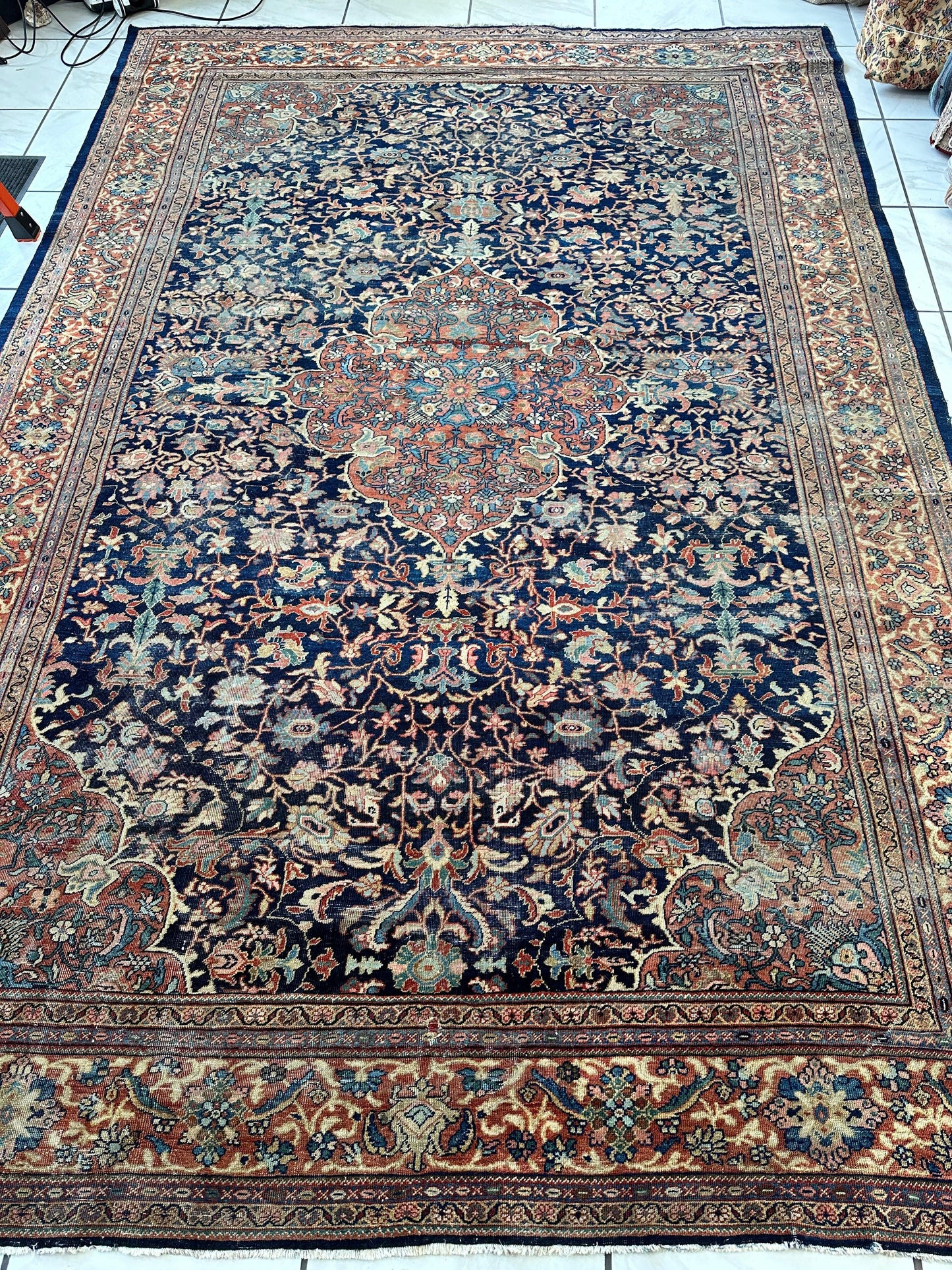 Antique Persian Mahal Rug 8’3”x12’ - Circa 1900 Treasure - Nuvé