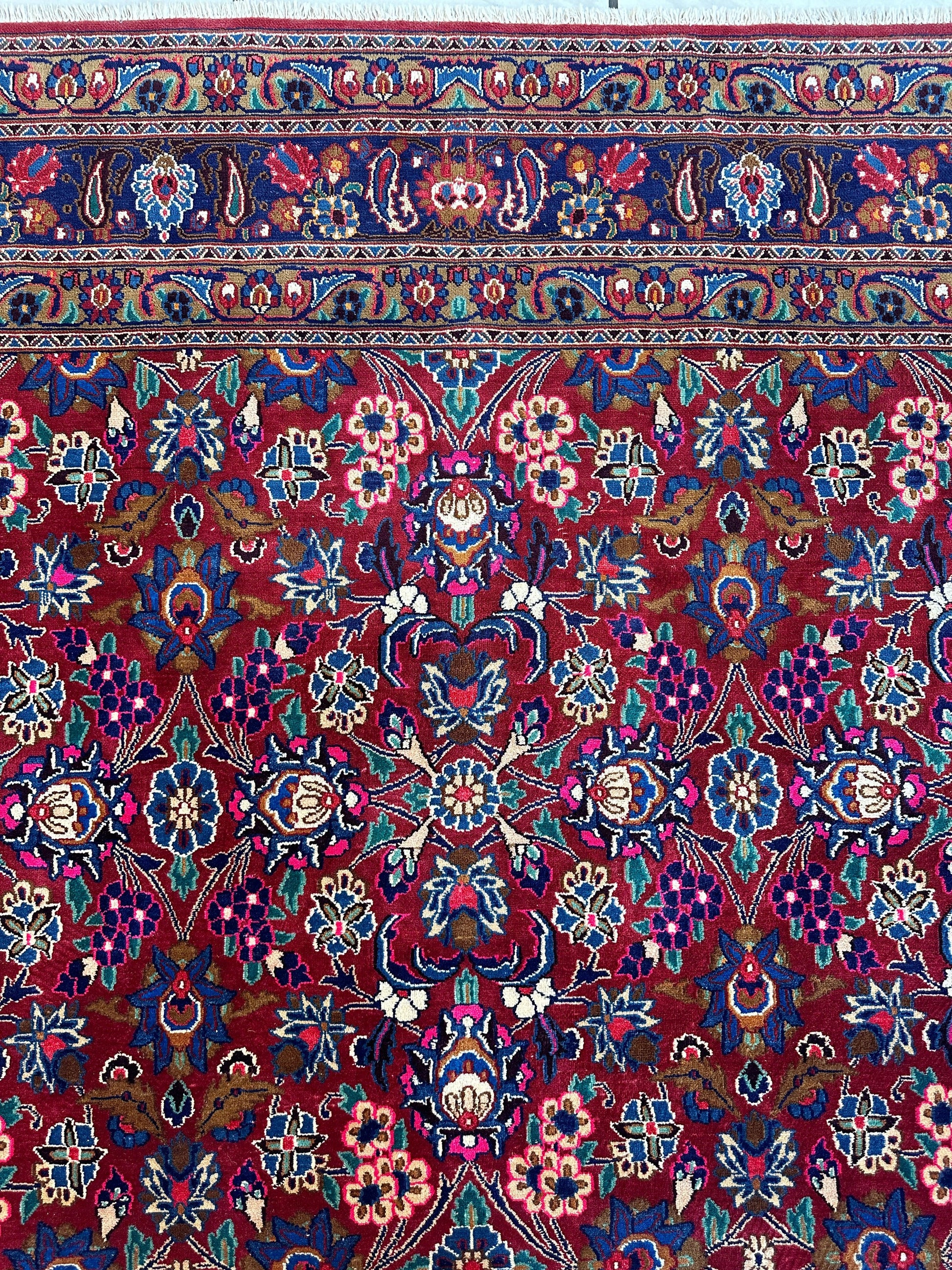 Persian Mashhad I Fine Allover Rug Wool 7 x 10 - Nuvé