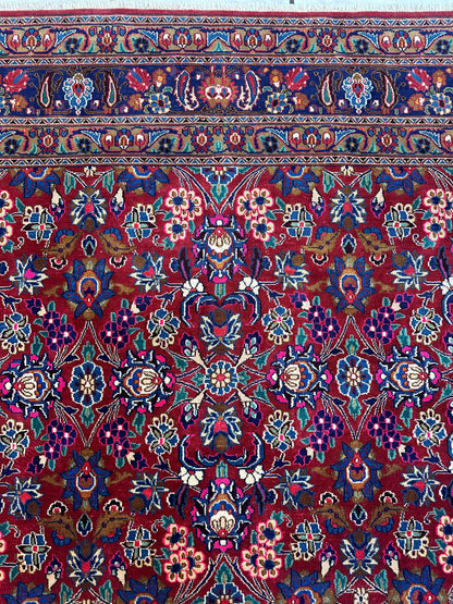 Persian Mashhad I Fine Allover Rug Wool 7 x 10 - Nuvé