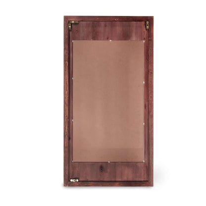 Vintage French Country Carved Wood Mirror with Distressed Blue Frame - Nuvé