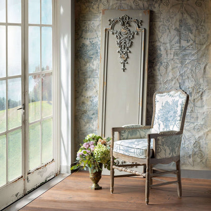 Distressed French Wall Panel – Antique Art Nouveau Decor - Nuvé