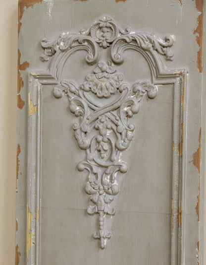 Distressed French Wall Panel – Antique Art Nouveau Decor - Nuvé