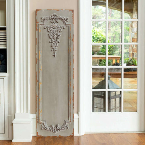 Distressed French Wall Panel – Antique Art Nouveau Decor - Nuvé