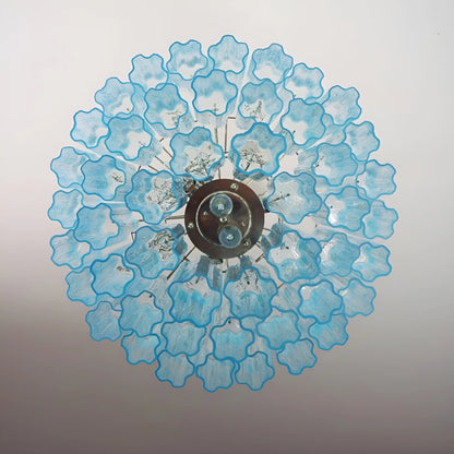 Elegant Blue Murano Glass Tube Chandelier - Nuvé