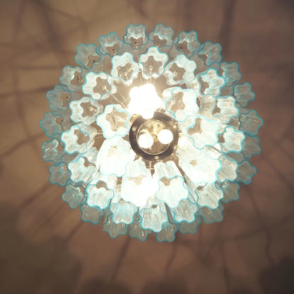 Elegant Blue Murano Glass Tube Chandelier - Nuvé