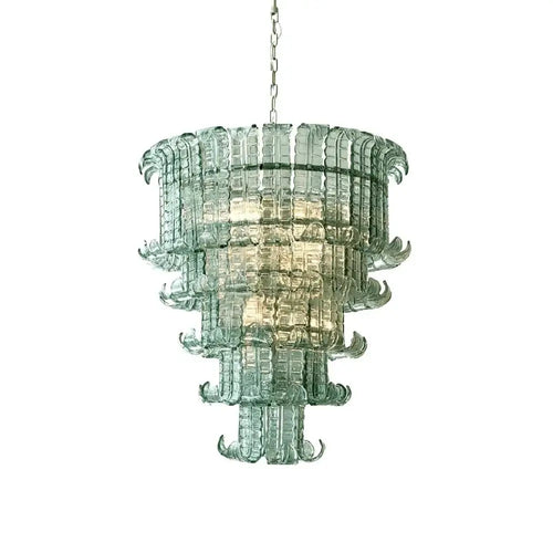 Elegant Leaf-Shaped Murano Glass Chandelier - Nuvé