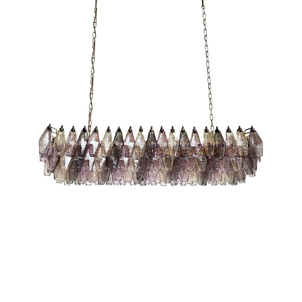 Elegant Multicolored Murano Poliedri Chandelier - Nuvé