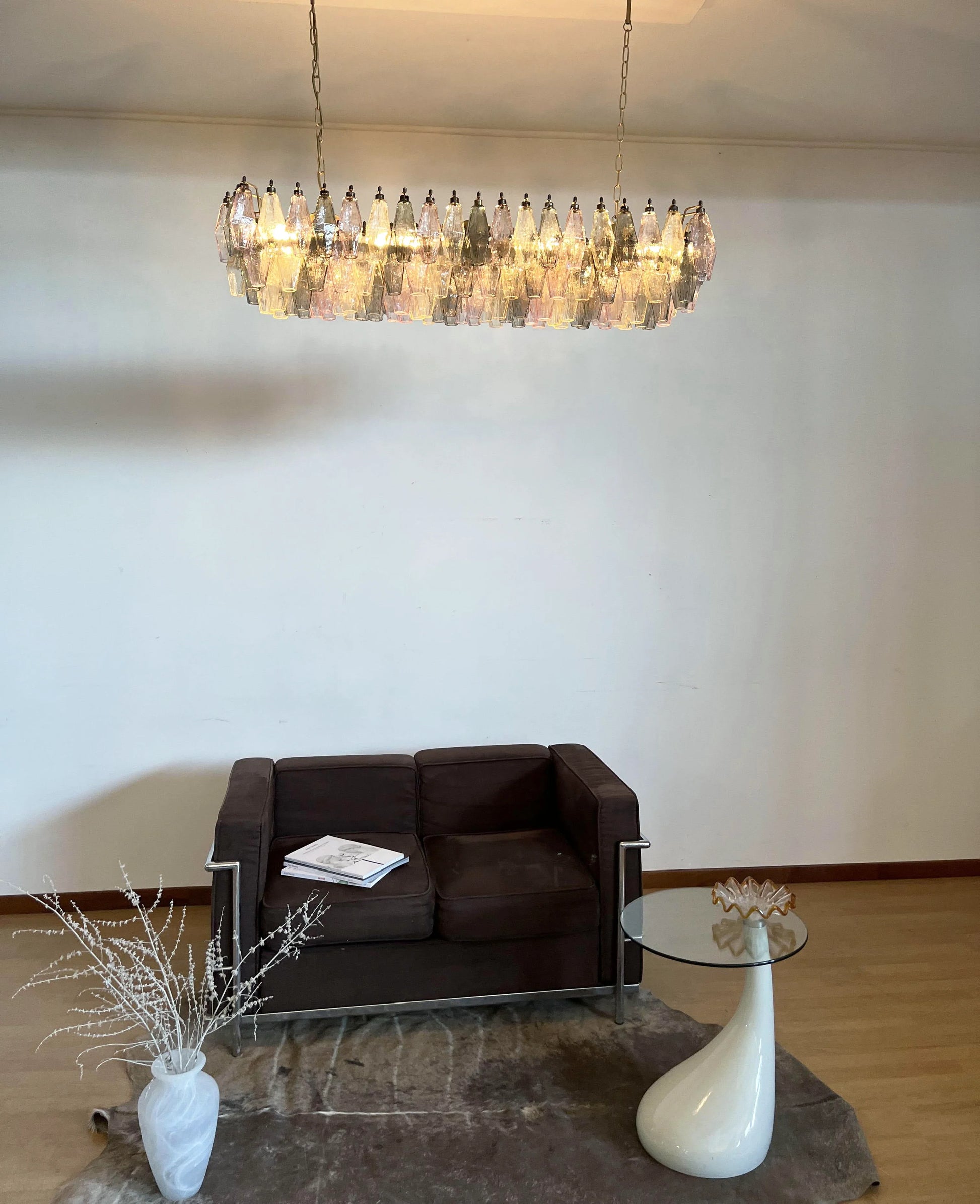 Elegant Multicolored Murano Poliedri Chandelier - Nuvé