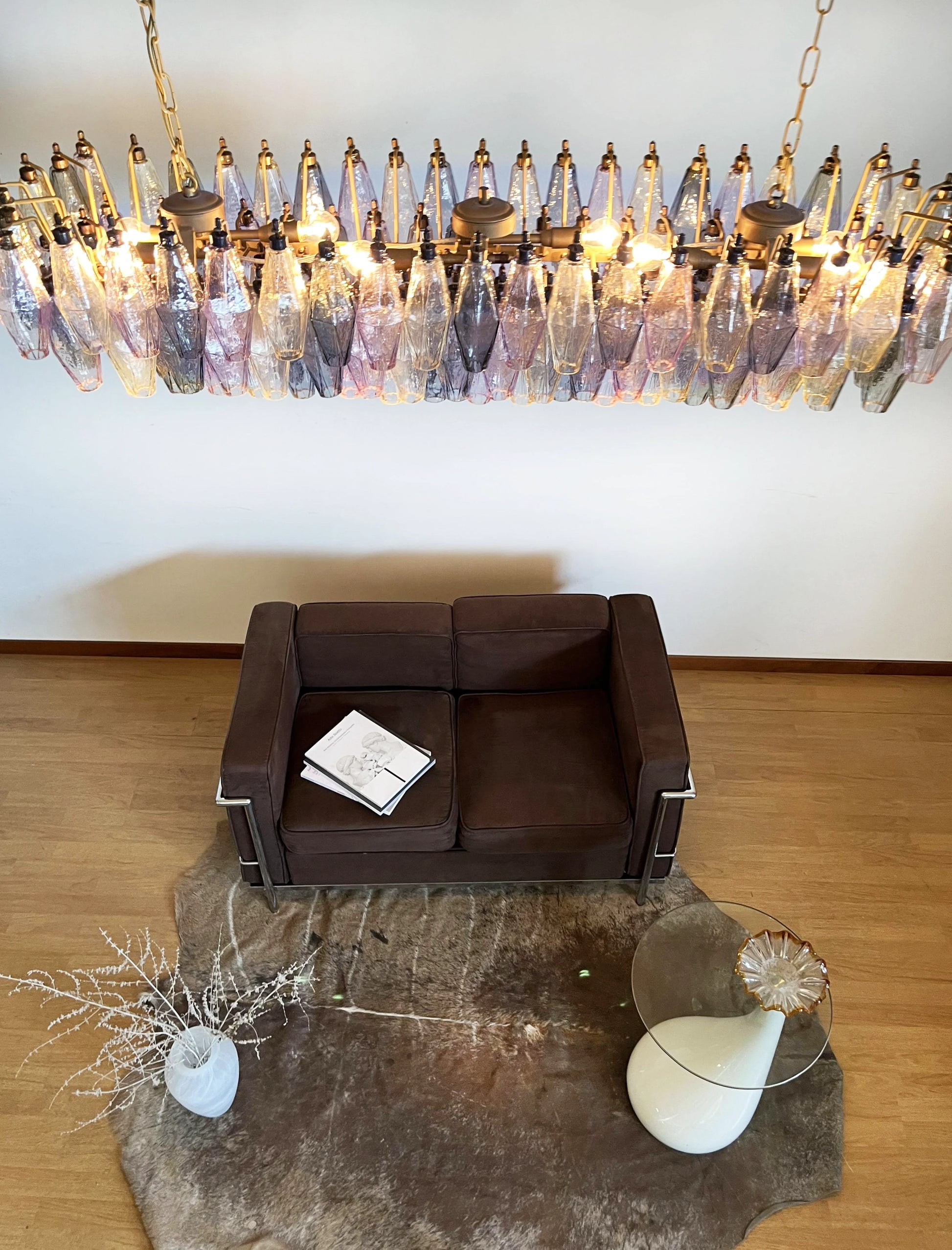 Elegant Multicolored Murano Poliedri Chandelier - Nuvé
