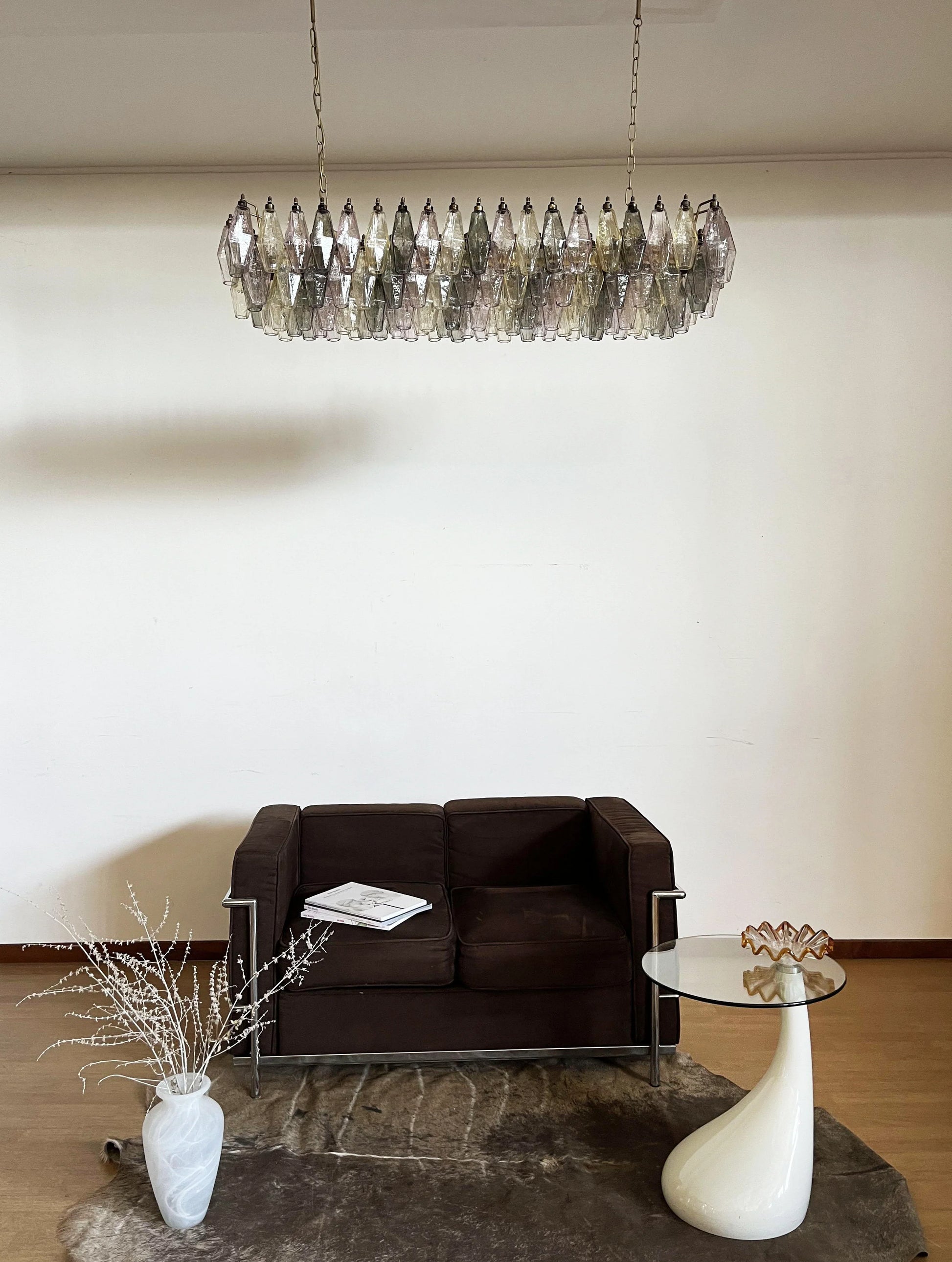 Elegant Multicolored Murano Poliedri Chandelier - Nuvé