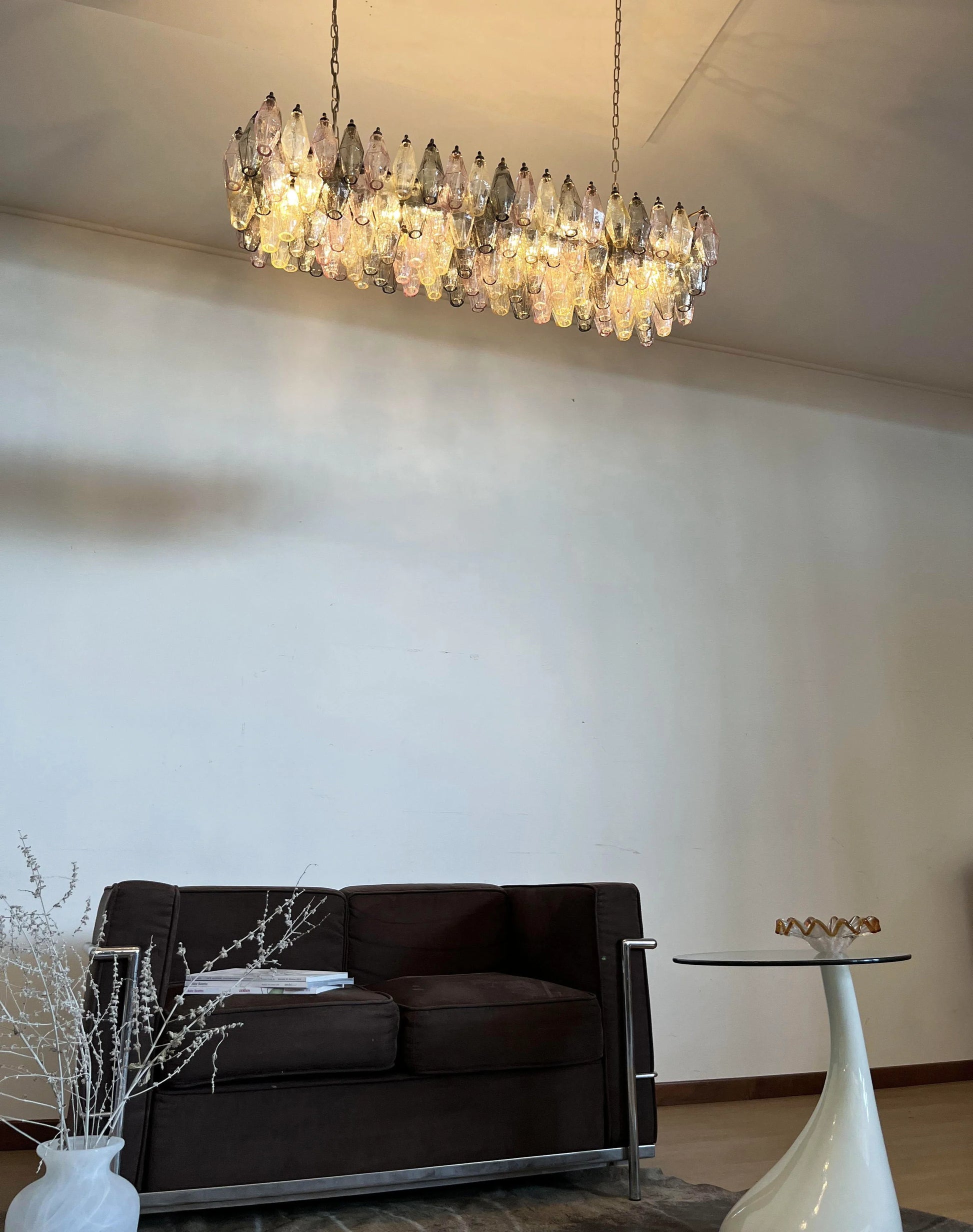 Elegant Multicolored Murano Poliedri Chandelier - Nuvé