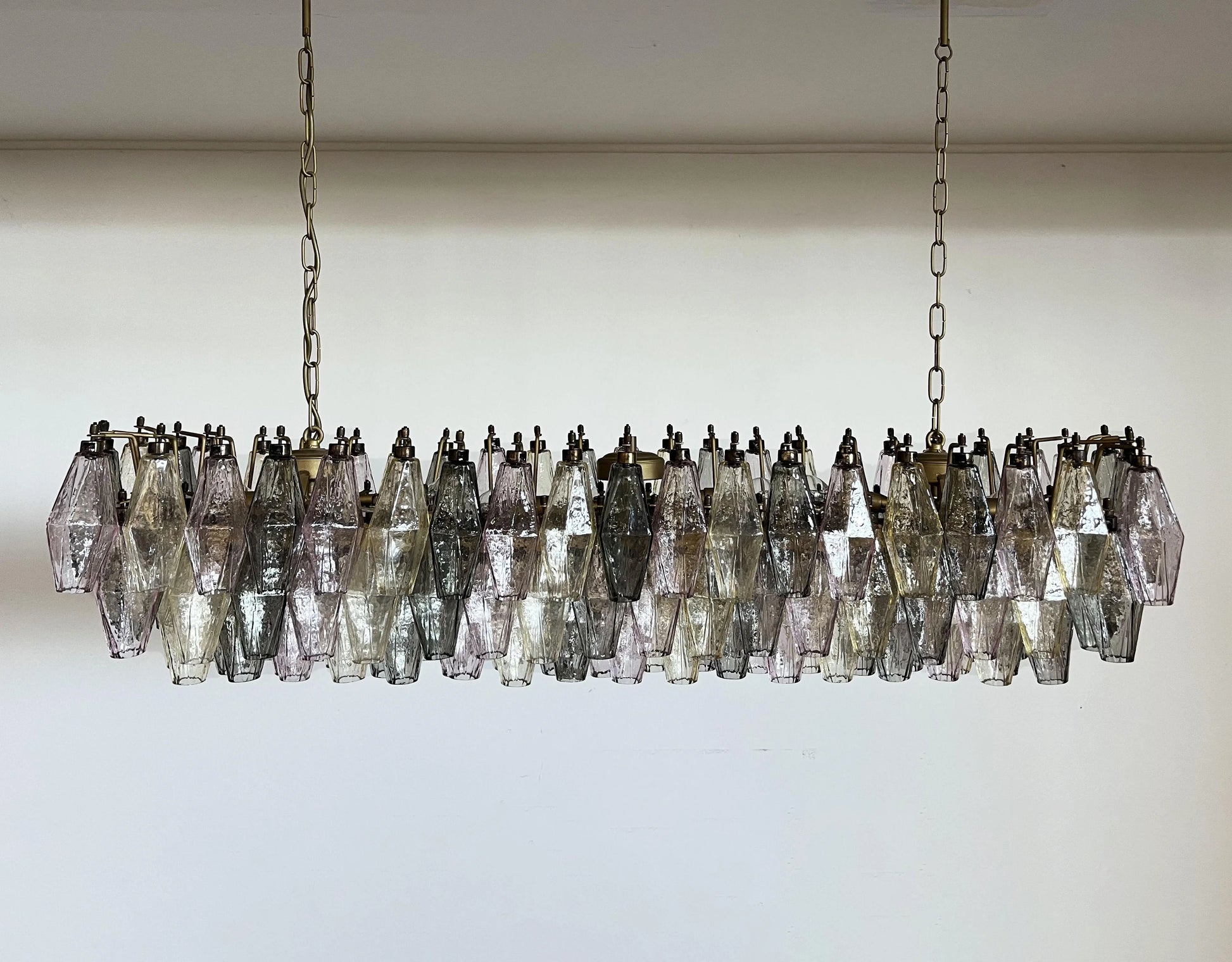 Elegant Multicolored Murano Poliedri Chandelier - Nuvé