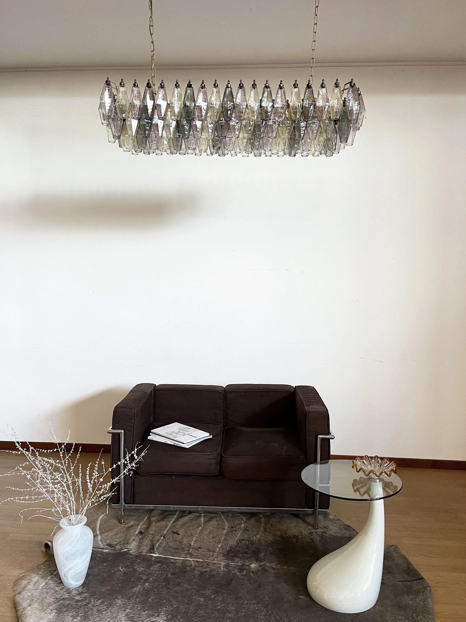 Elegant Multicolored Murano Poliedri Chandelier - Nuvé