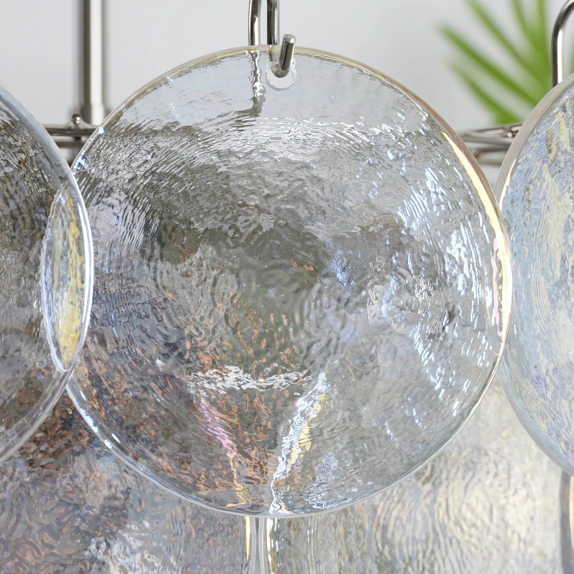 Elegant Murano Disc Iridescent Chandelier - Nuvé