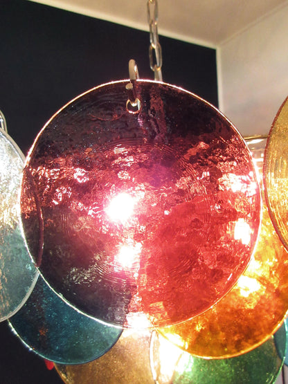 Elegant Murano Disc Multicolored Chandelier - Nuvé