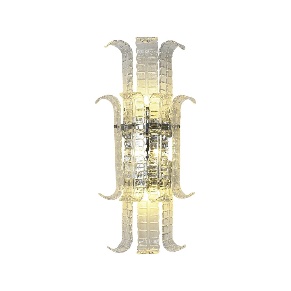 Elegant Murano Leaf Shape Glass Wall Sconce - Nuvé