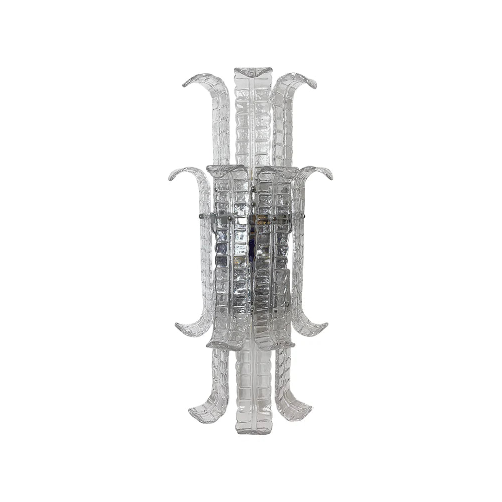 Elegant Murano Leaf Shape Glass Wall Sconce - Nuvé