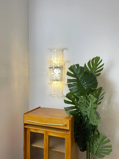 Elegant Murano Leaf Shape Glass Wall Sconce - Nuvé