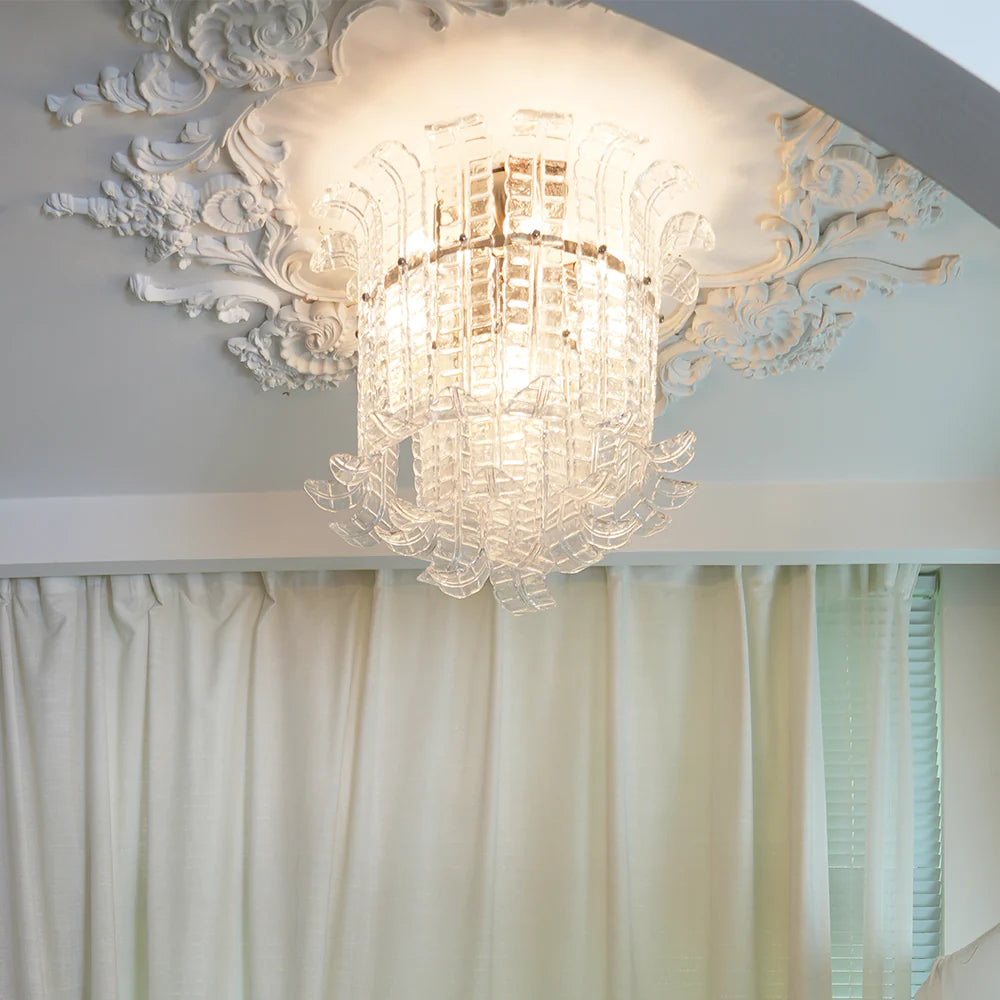 Elegant Murano Leaf Shaped Ceiling Lamp - Nuvé