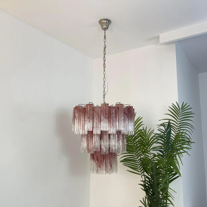 Elegant Murano Pink Rose Chandelier - Nuvé