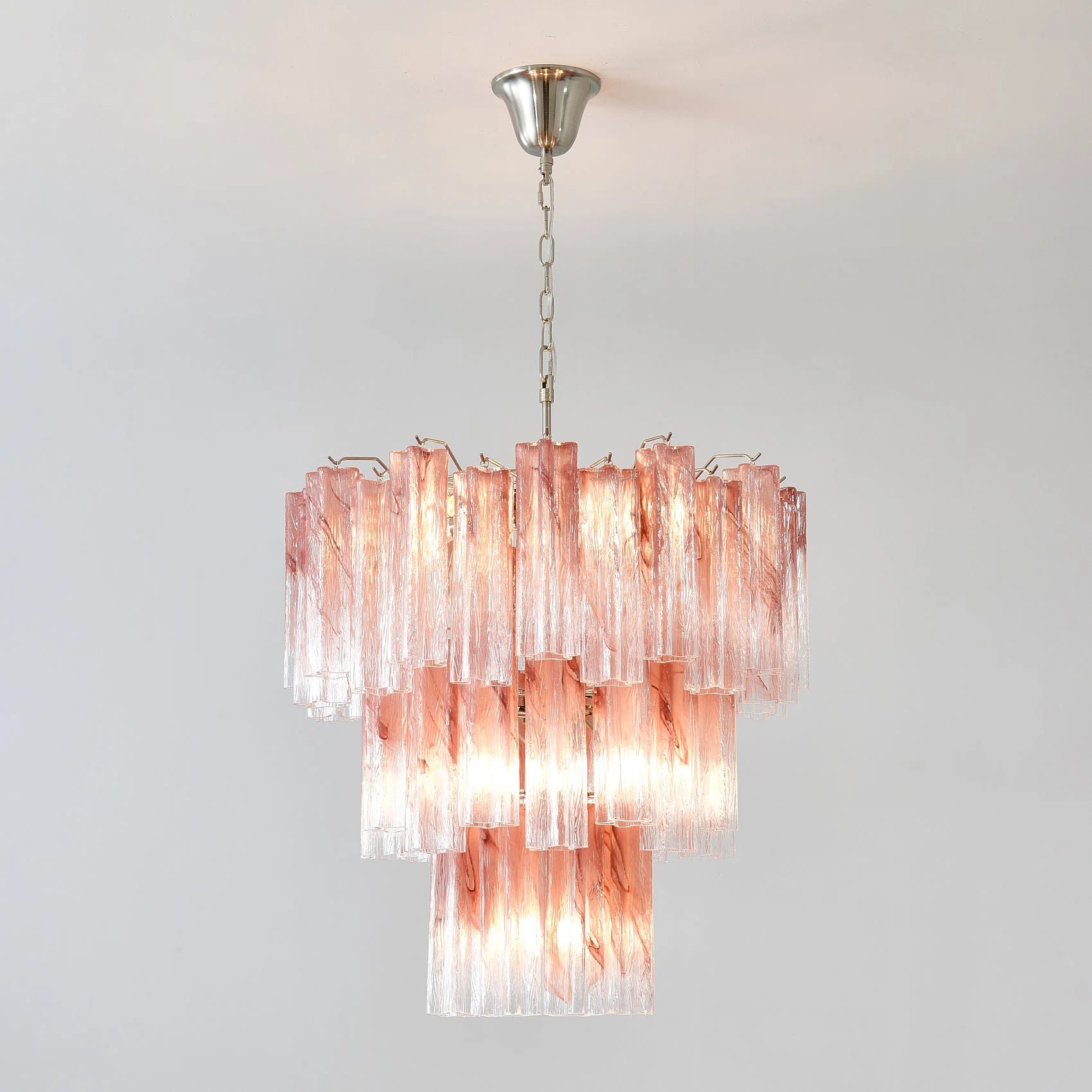 Elegant Murano Pink Rose Chandelier - Nuvé