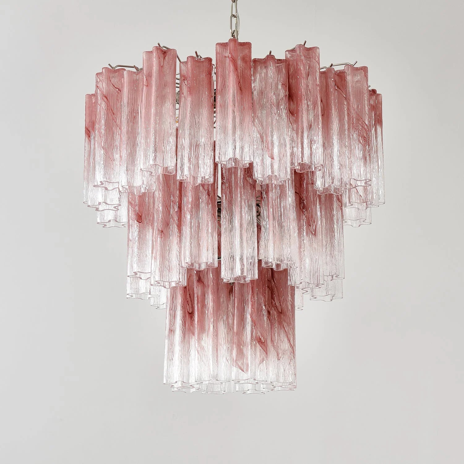Elegant Murano Pink Rose Chandelier - Nuvé
