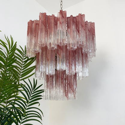 Elegant Murano Pink Rose Chandelier - Nuvé