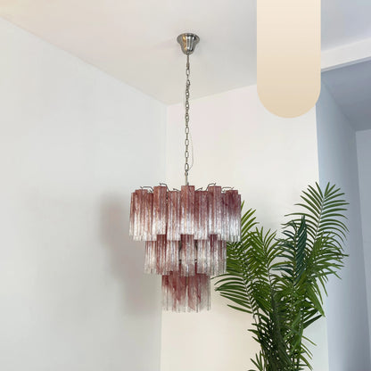 Elegant Murano Pink Rose Chandelier - Nuvé