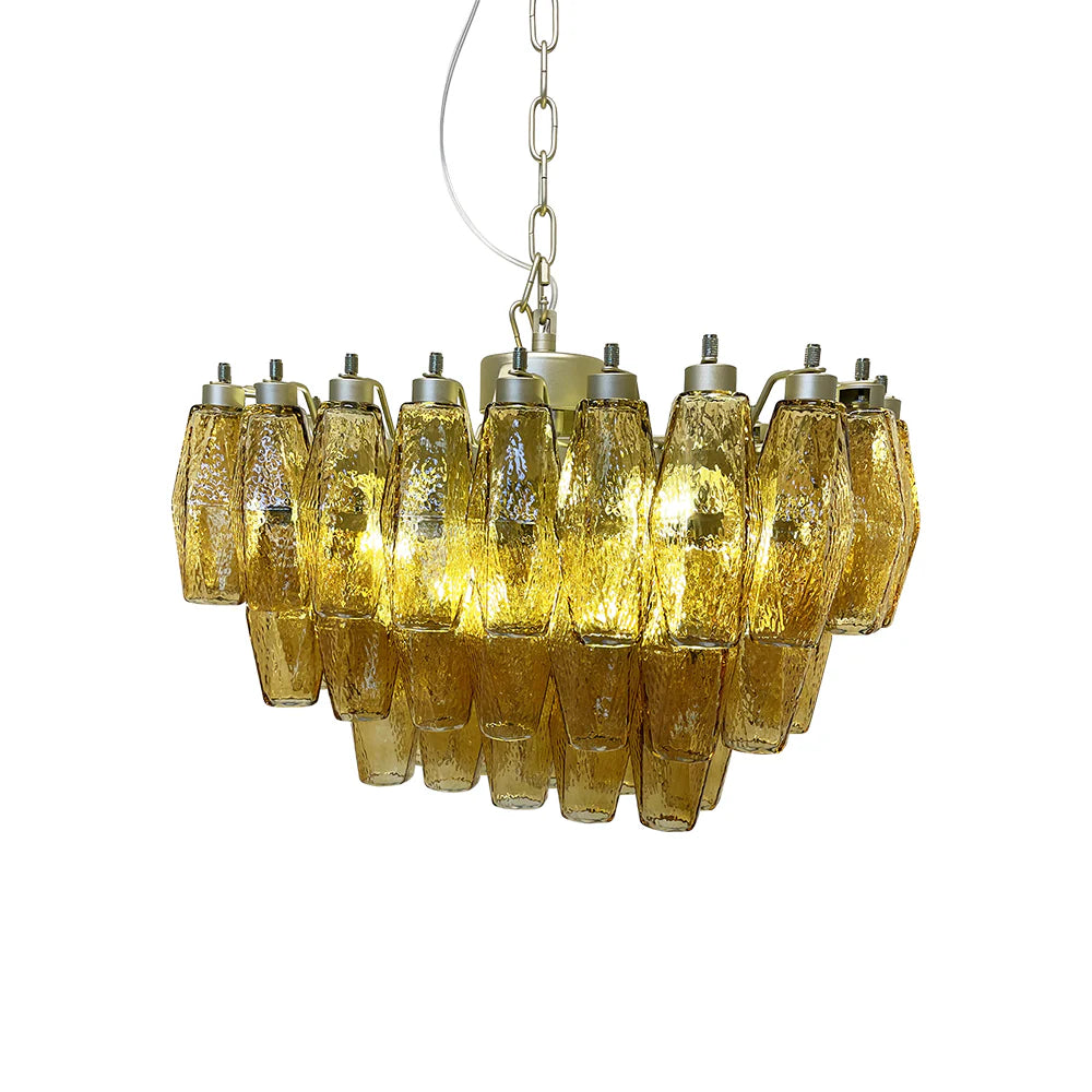 Poliedri Murano Amber Chandelier - Nuvé
