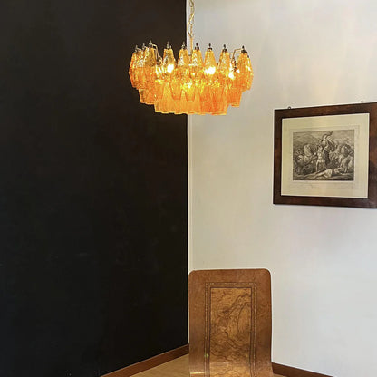 Poliedri Murano Amber Chandelier - Nuvé