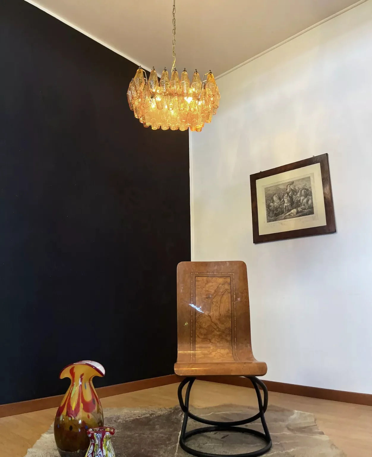 Poliedri Murano Amber Chandelier - Nuvé