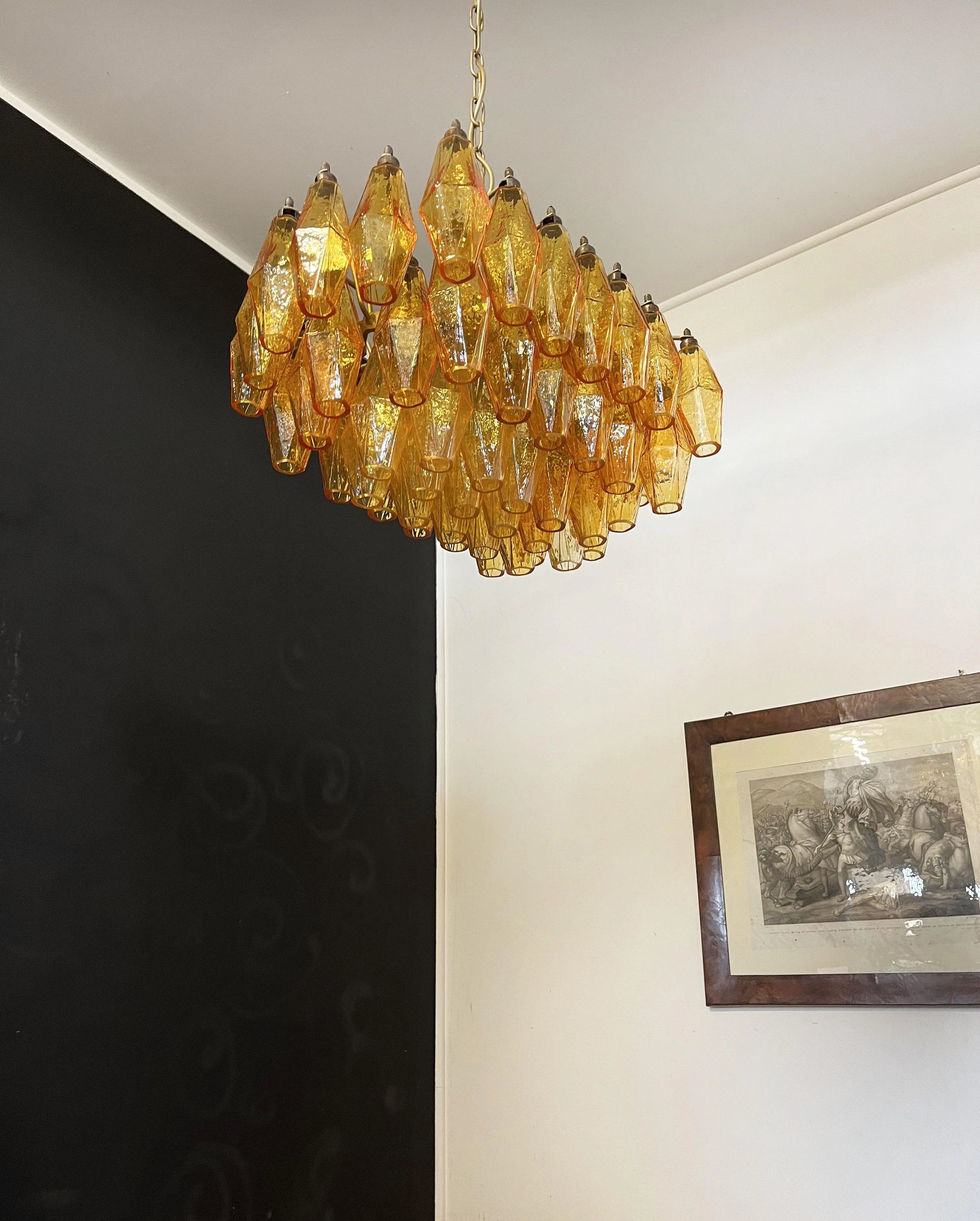 Poliedri Murano Amber Chandelier - Nuvé