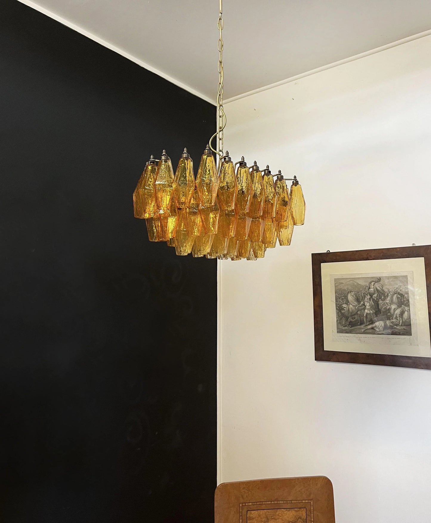Poliedri Murano Amber Chandelier - Nuvé