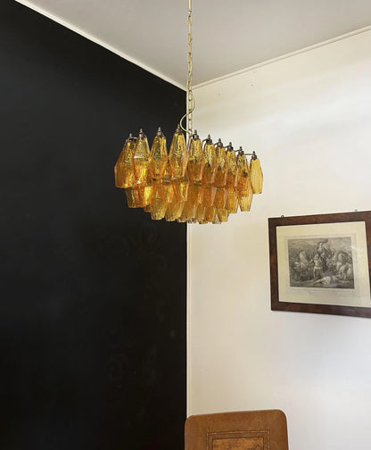 Poliedri Murano Amber Chandelier - Nuvé
