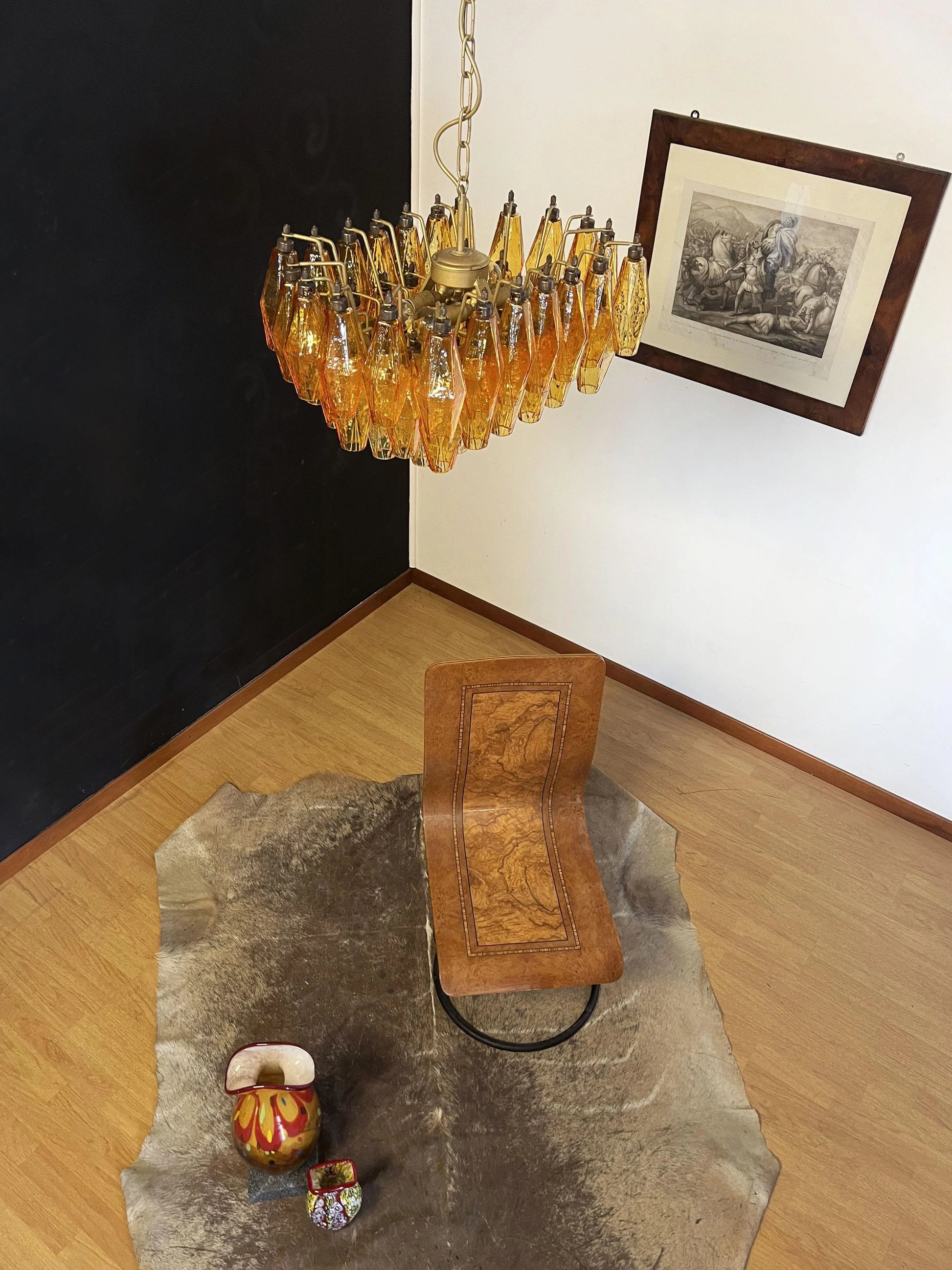 Poliedri Murano Amber Chandelier - Nuvé