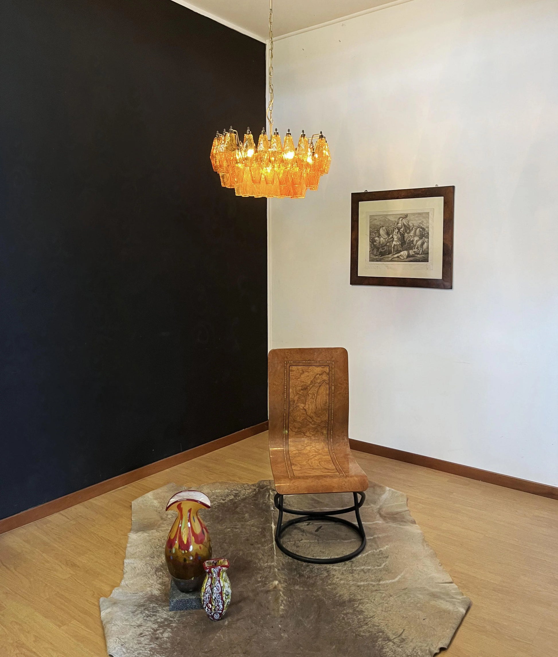 Poliedri Murano Amber Chandelier - Nuvé