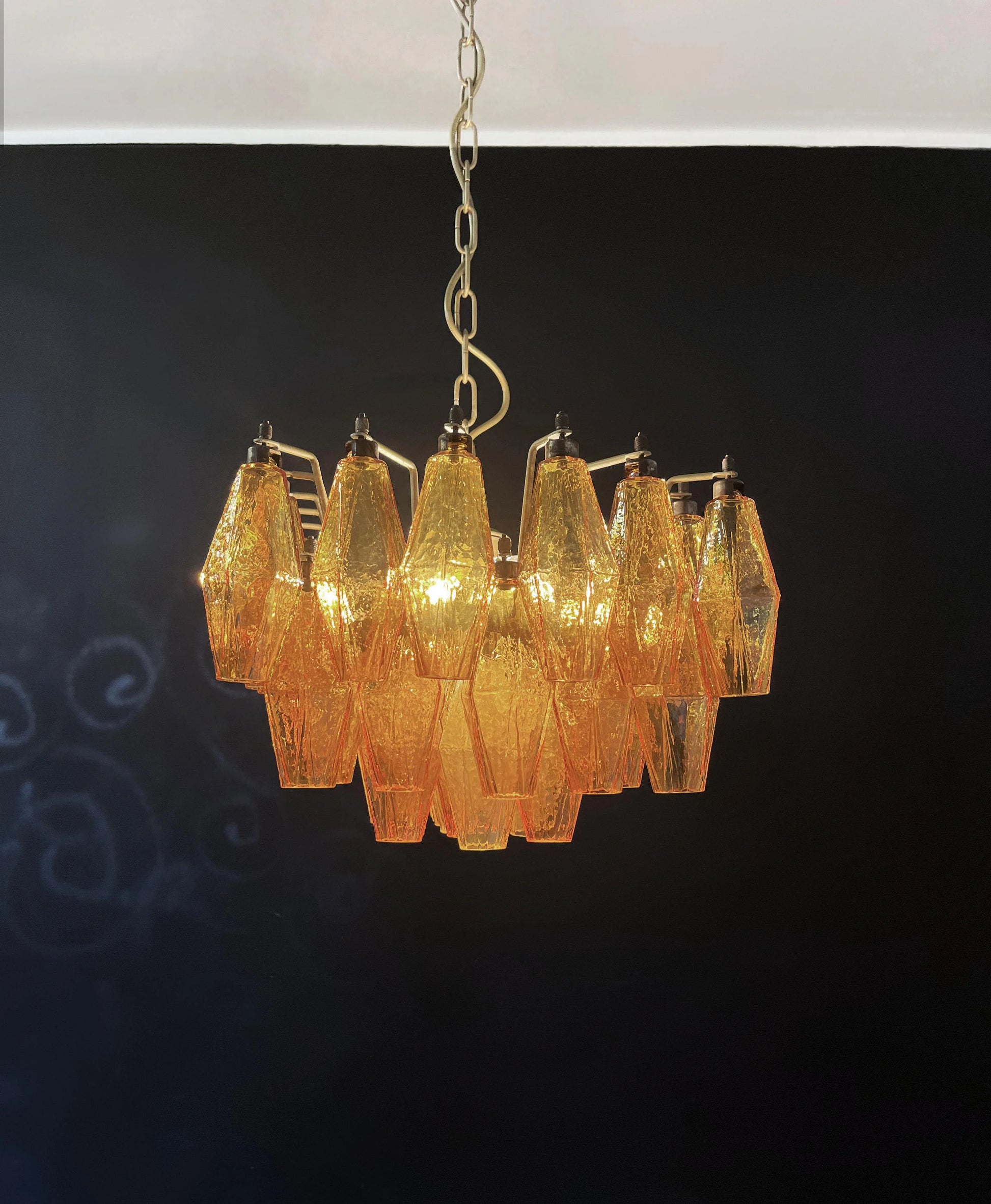 Poliedri Murano Amber Chandelier - Nuvé