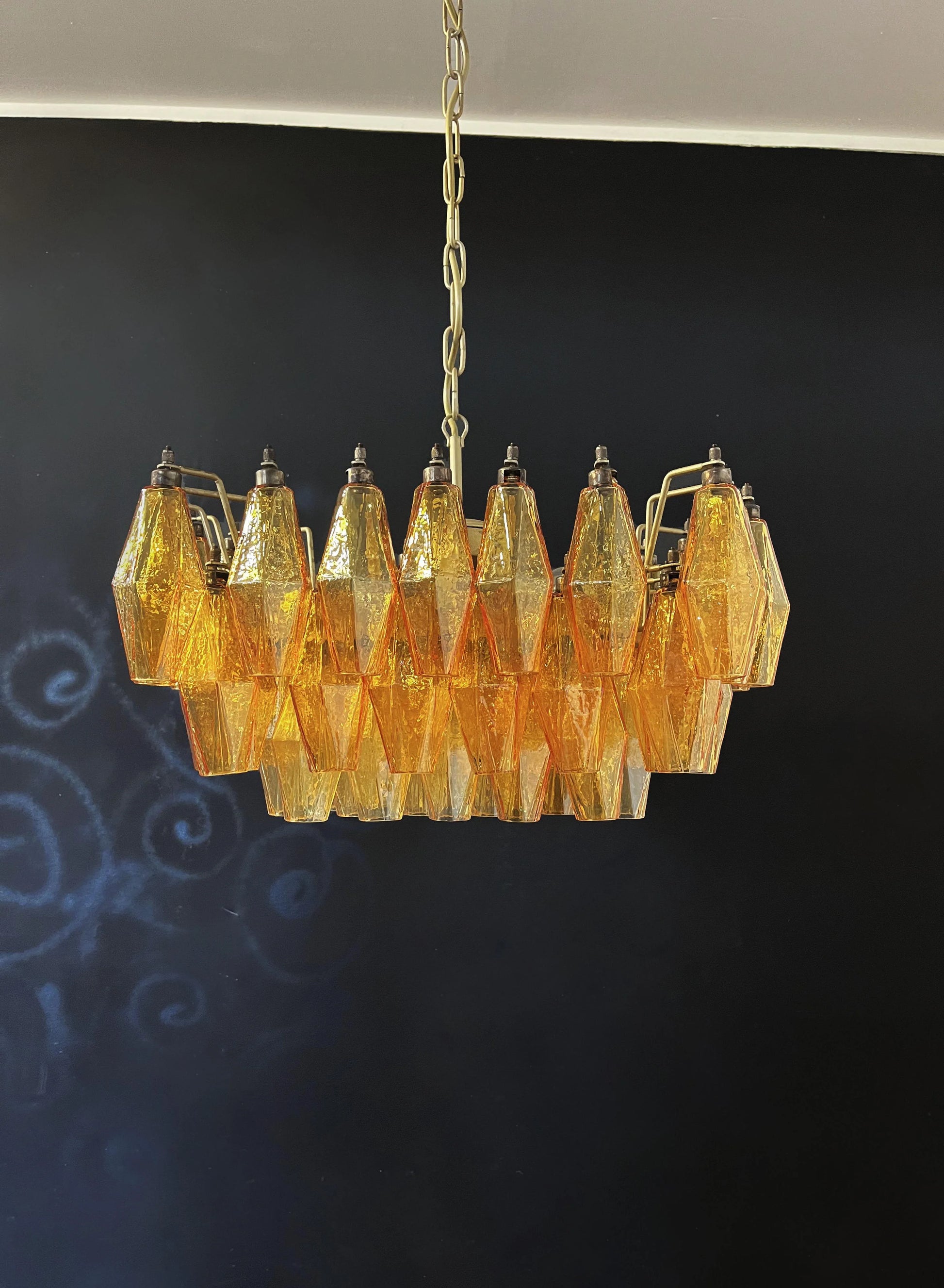 Poliedri Murano Amber Chandelier - Nuvé