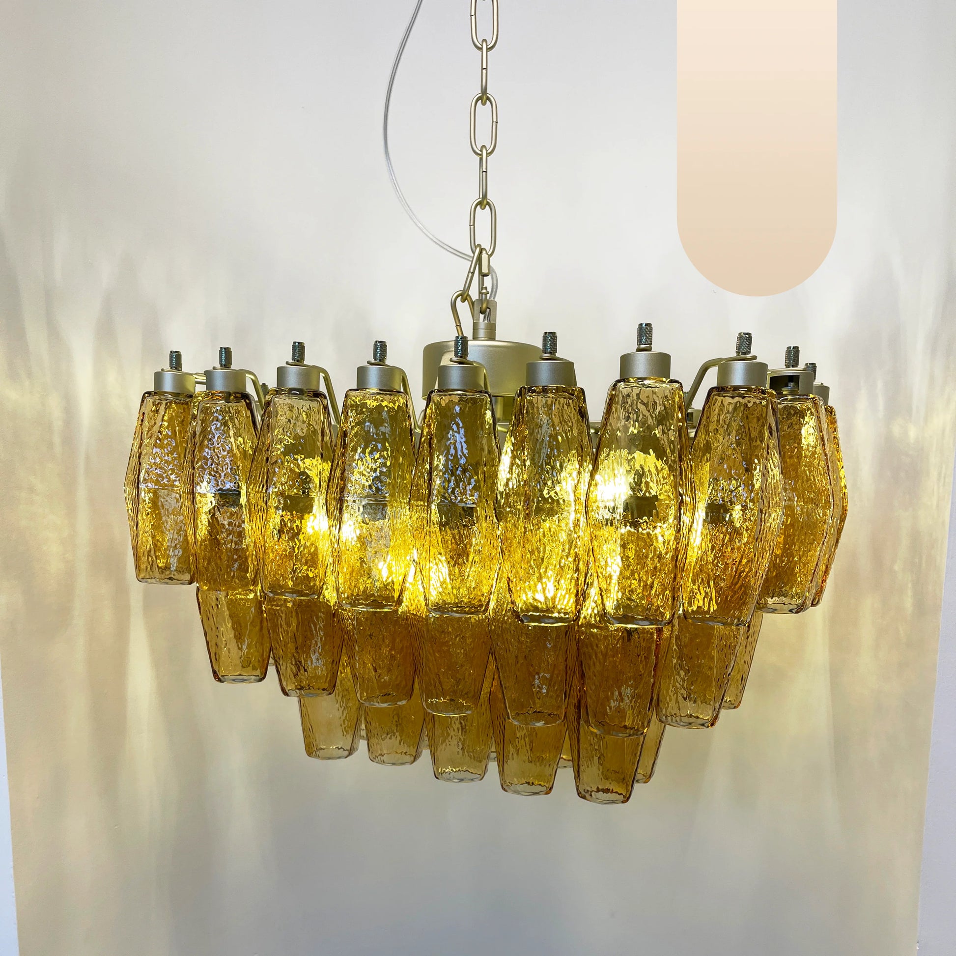 Poliedri Murano Amber Chandelier - Nuvé
