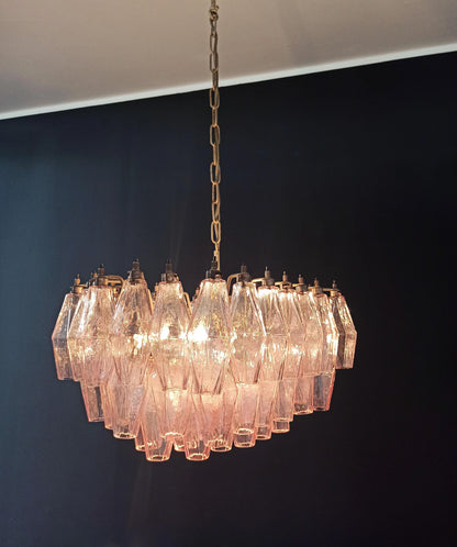 Poliedri Murano Pink Chandelier - Nuvé