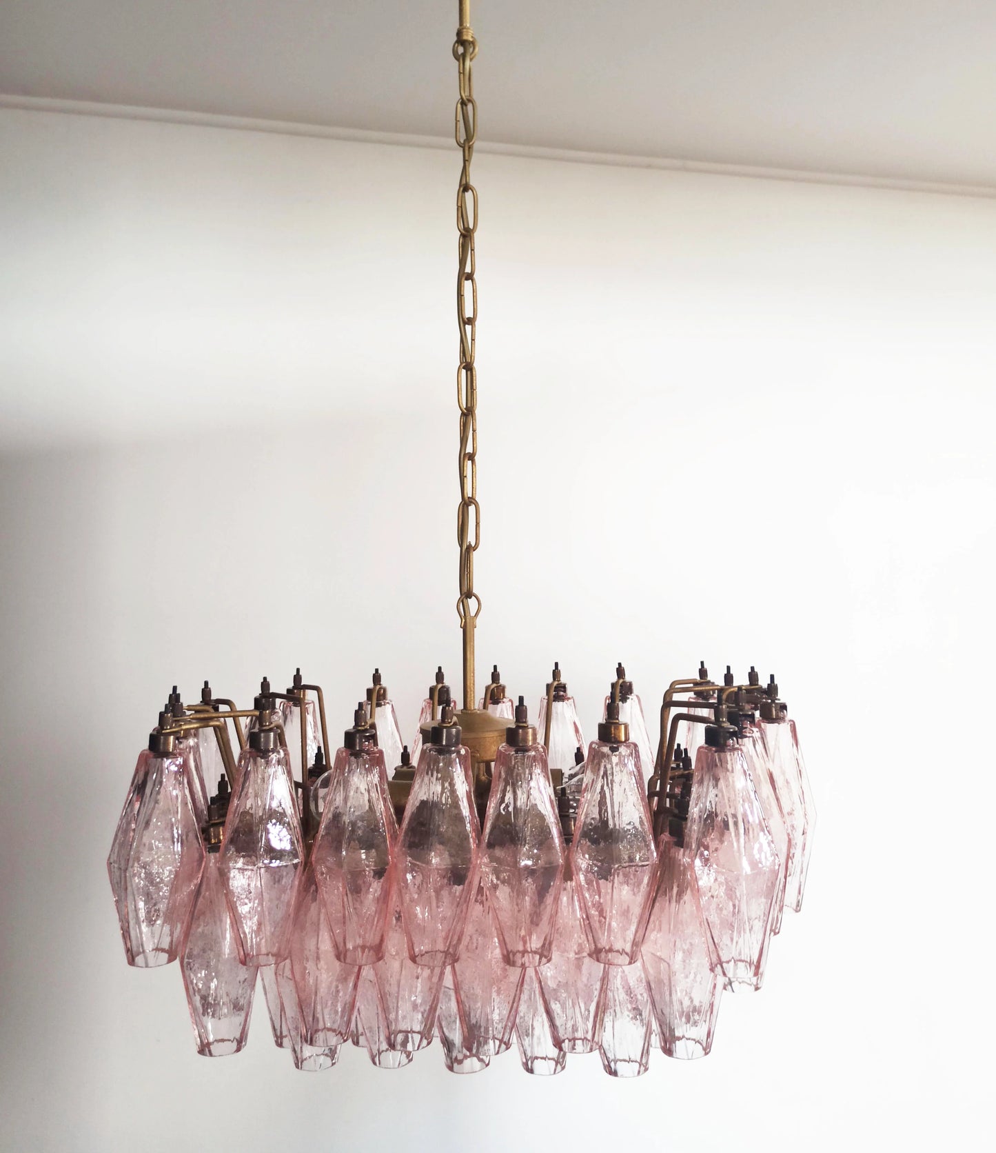 Poliedri Murano Pink Chandelier - Nuvé
