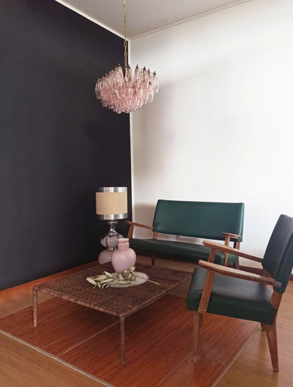 Poliedri Murano Pink Chandelier - Nuvé