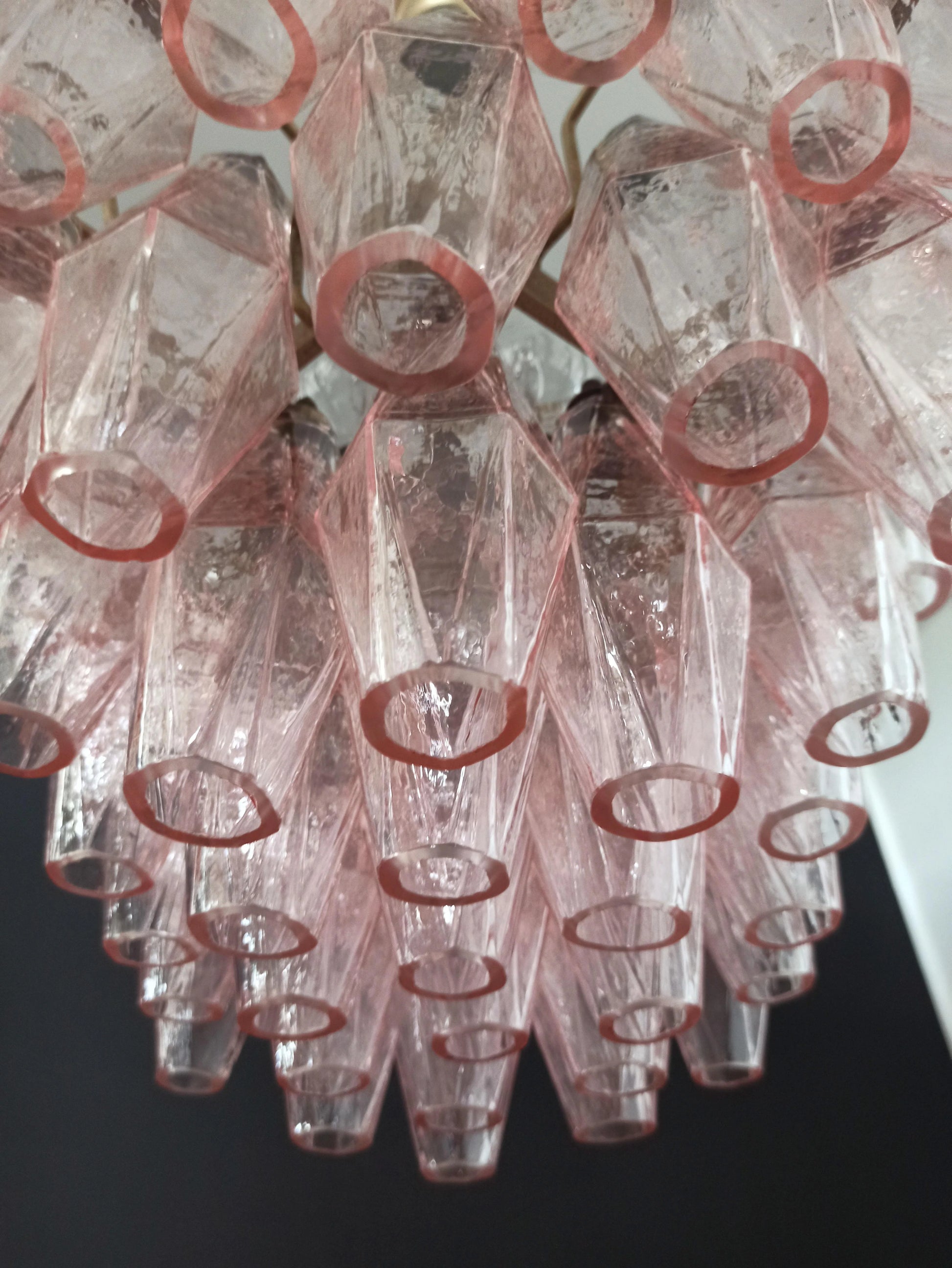 Poliedri Murano Pink Chandelier - Nuvé