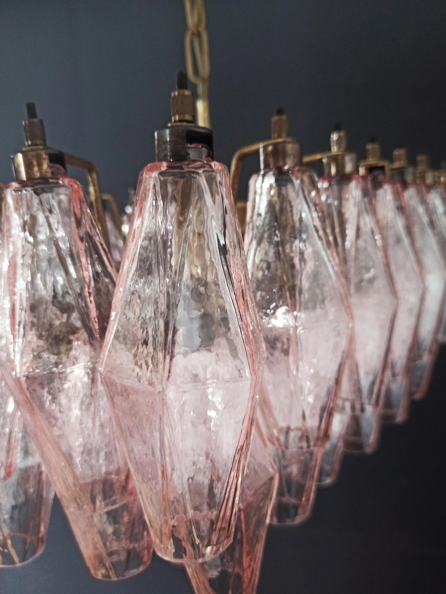 Poliedri Murano Pink Chandelier - Nuvé