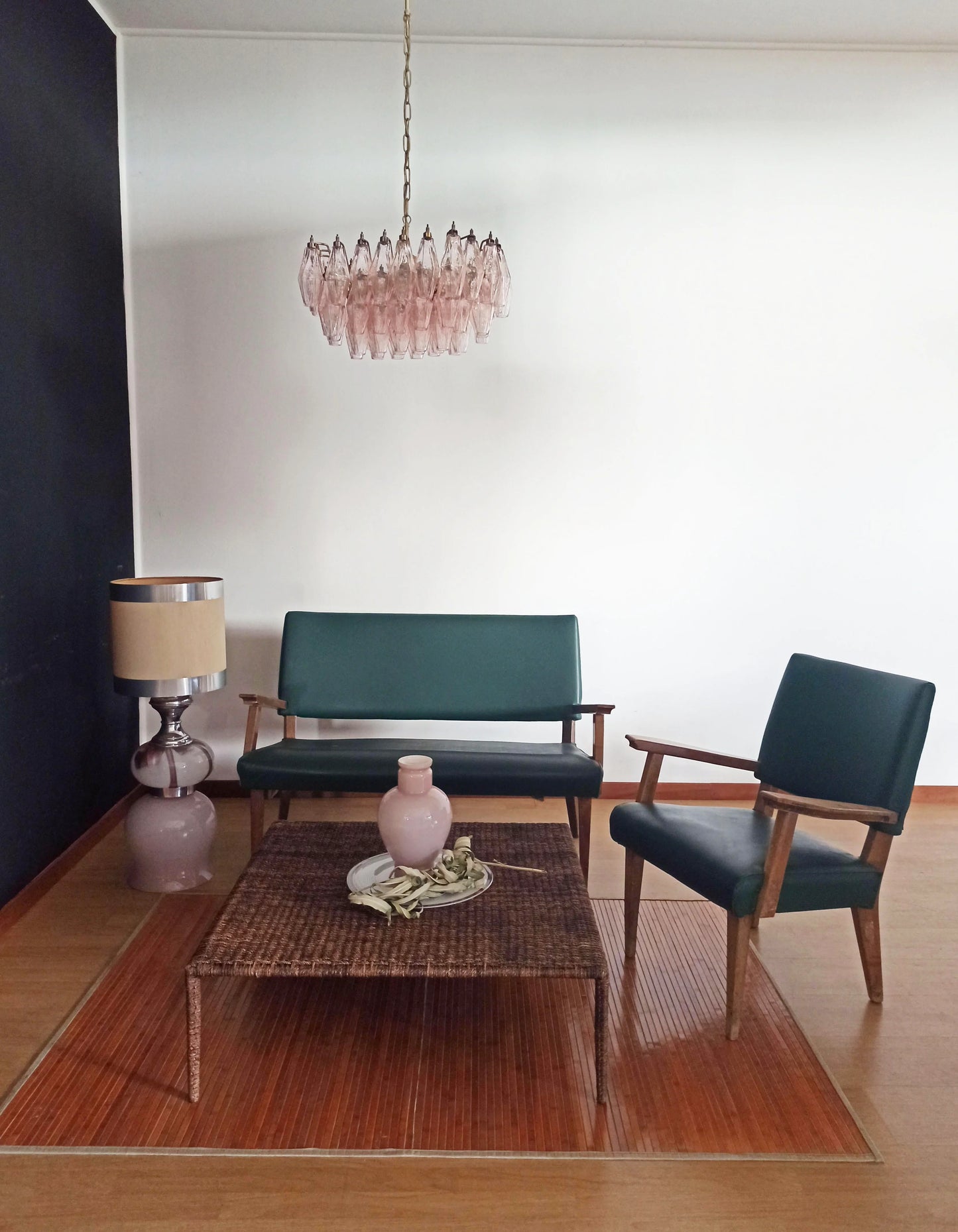 Poliedri Murano Pink Chandelier - Nuvé