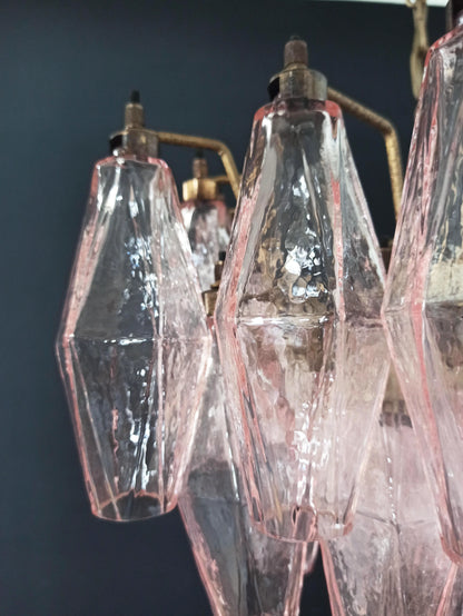 Poliedri Murano Pink Chandelier - Nuvé