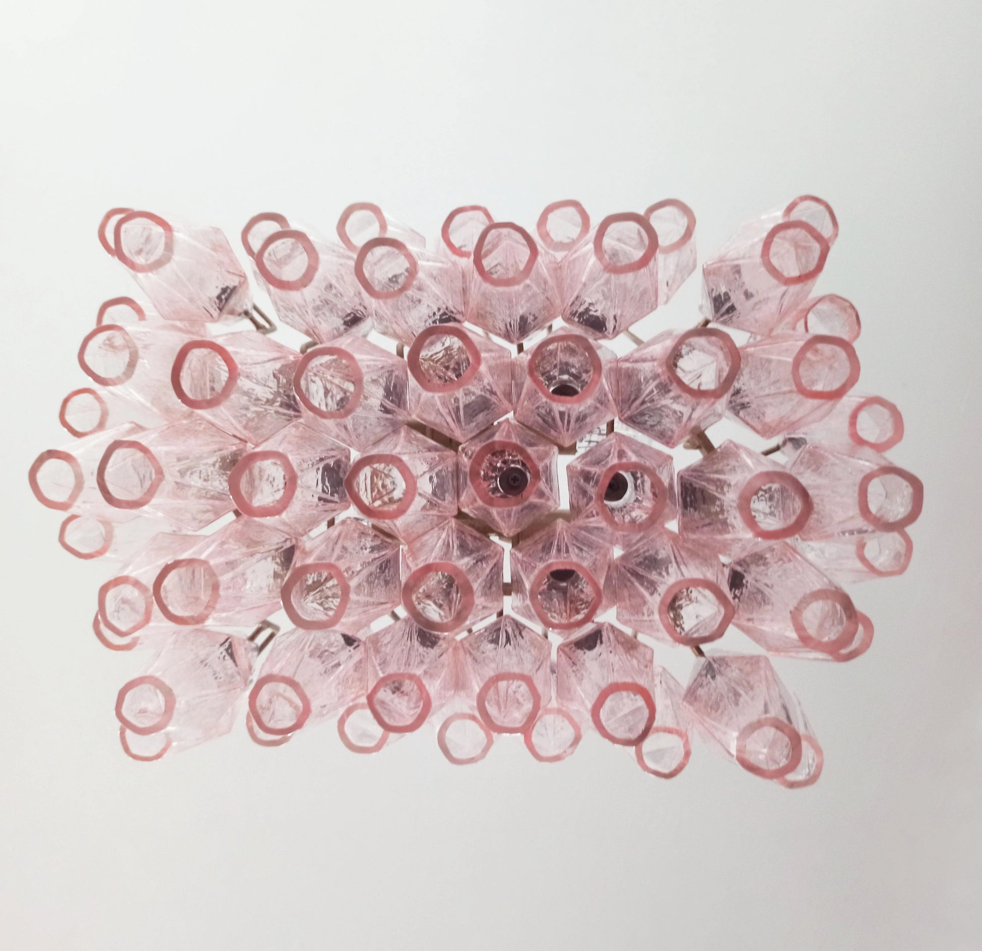 Poliedri Murano Pink Chandelier - Nuvé