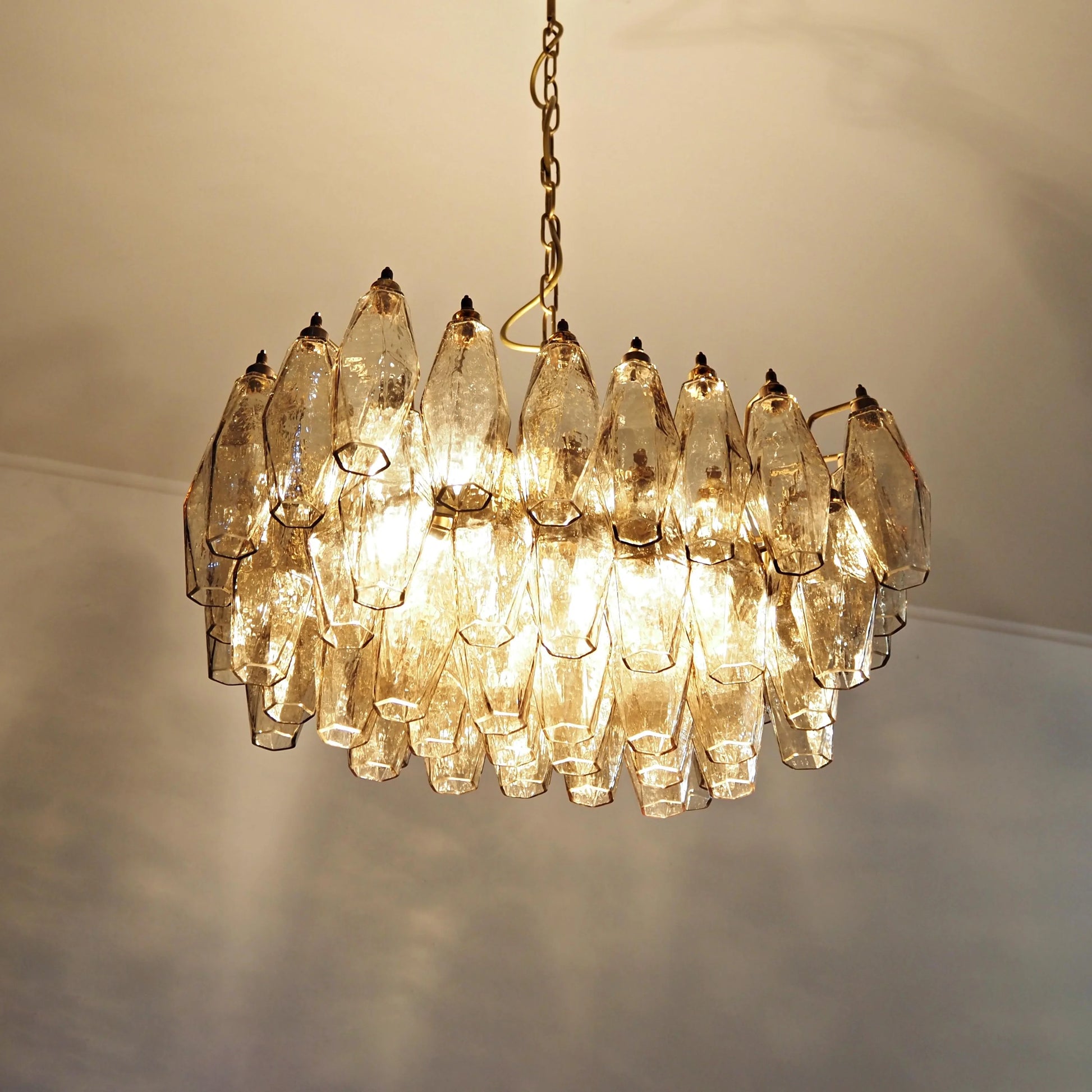 Poliedri Murano Smoked Chandelier - Nuvé