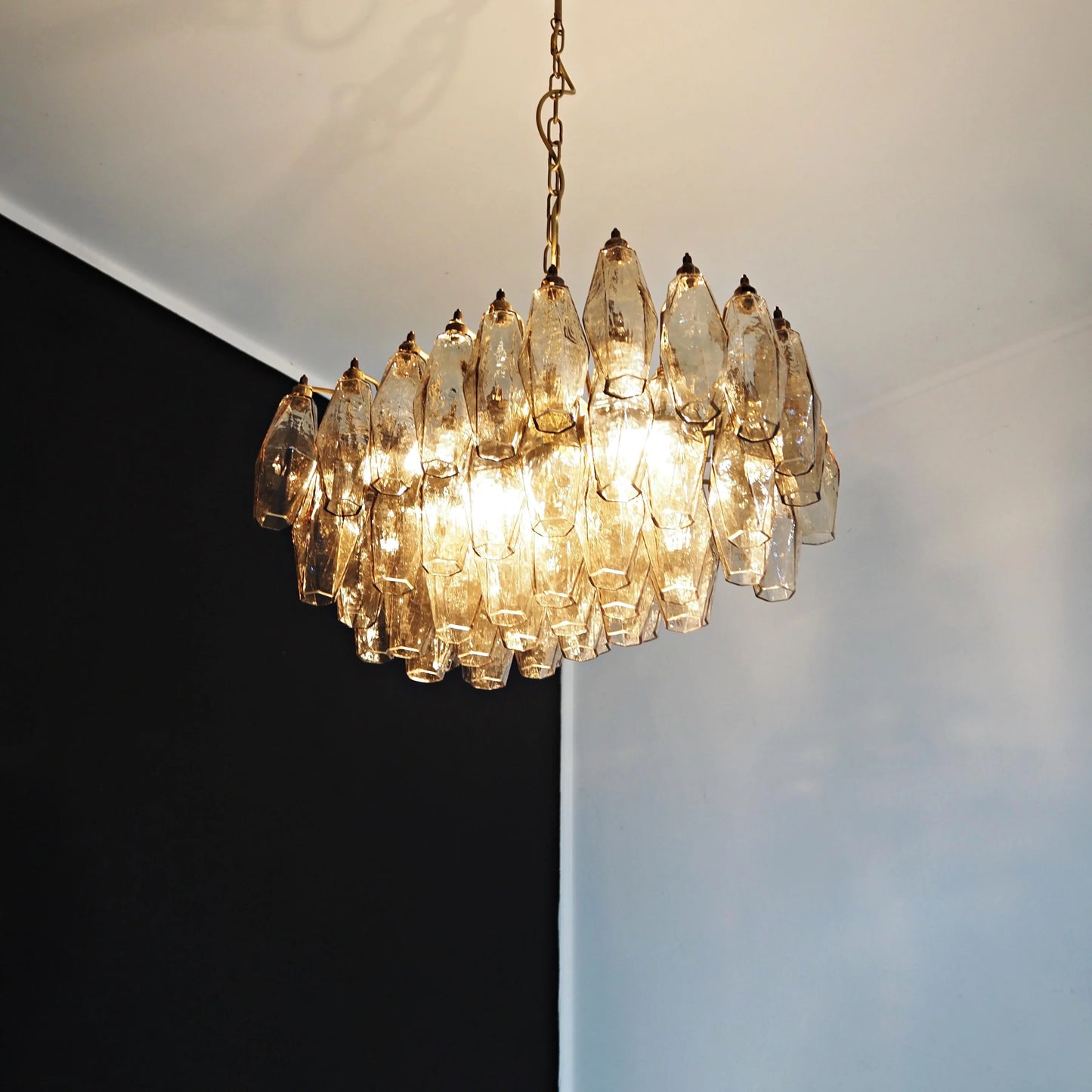 Poliedri Murano Smoked Chandelier - Nuvé